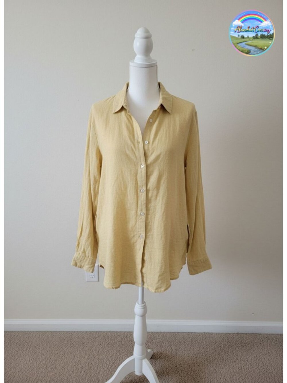 Womens V Neck Roll Up Sleeve Button Down Blouse Casual Loose Top